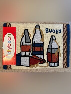 NWT Jelly Bean “AMERICANA BUOYS” Washable Rug Mat 20” x 30” Indoor/Outdoor